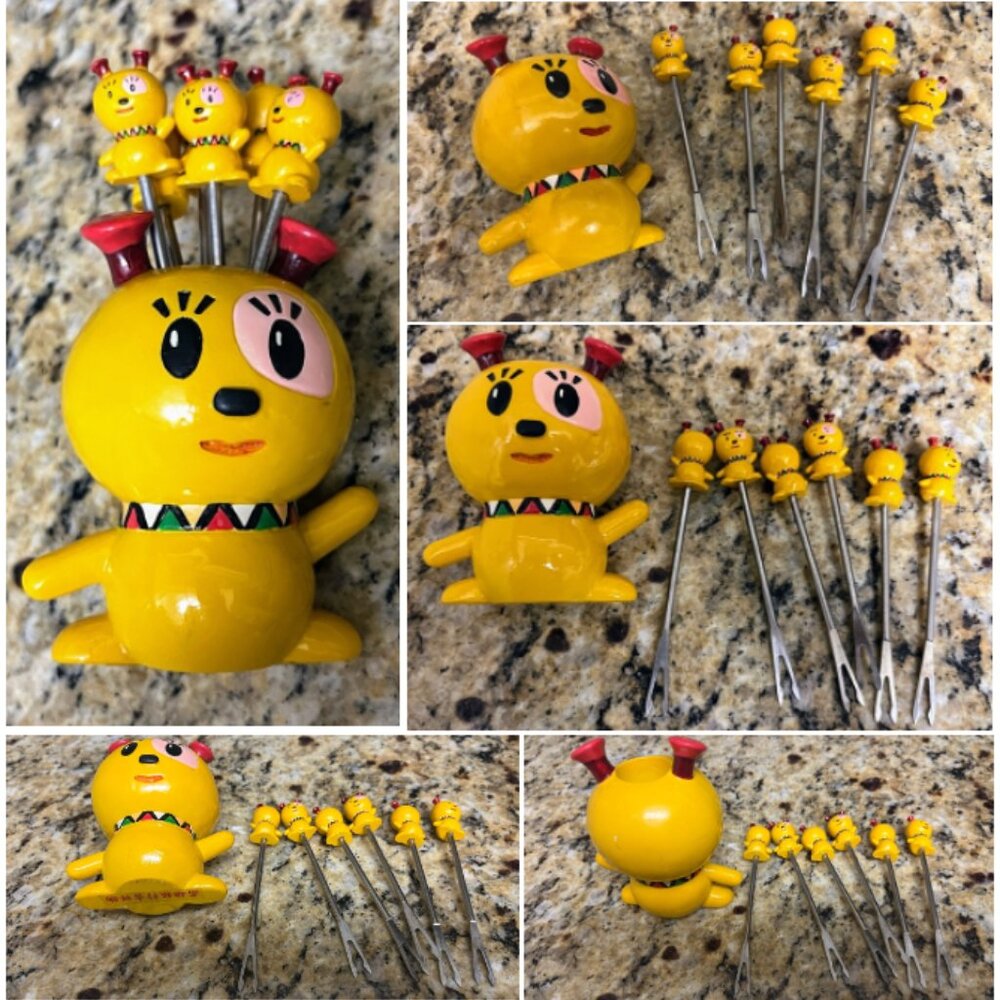 Cute Red and Yellow Fruit Skewers Set
